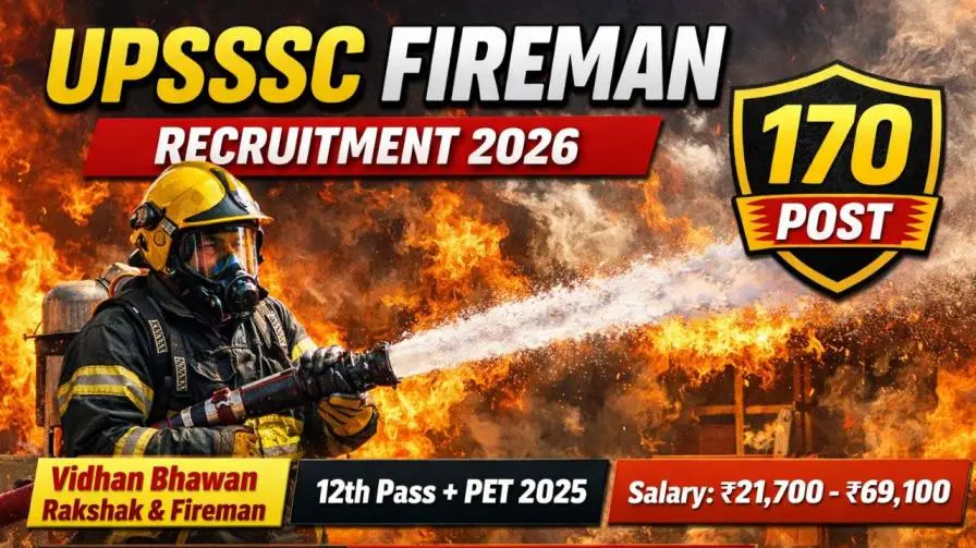 UPSSSC Fireman Recruitment 2026 Notification Out Apply Online for 170 Posts Soon